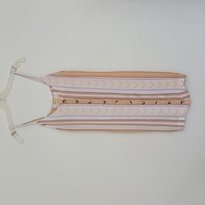 Rip Curl Boho Striped Spaghetti Strap Tunic Top M